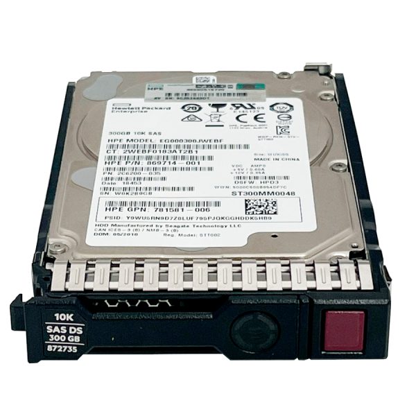 DISCO DURO - HPE 300GB 10K SAS 12G SFF SC DS - 872475-B21